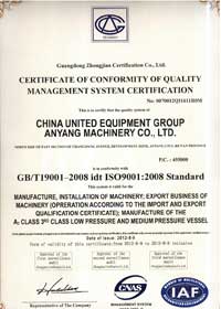 ISO9001 certification of CNBM